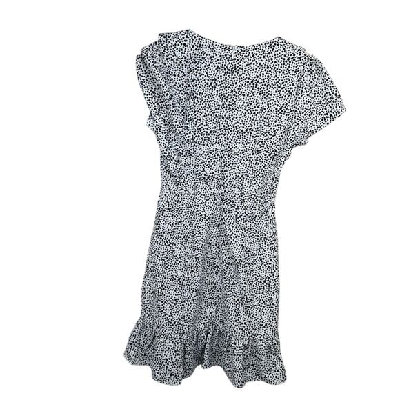 Princess Polly Ruffle Mini Dress Black White 0 Fairy Whimsy Romantic Punk - Picture 2 of 12